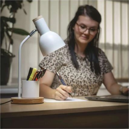 POPPY Table Lamp 1xE27/25W/230V, White