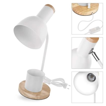 POPPY Table Lamp 1xE27/25W/230V, White