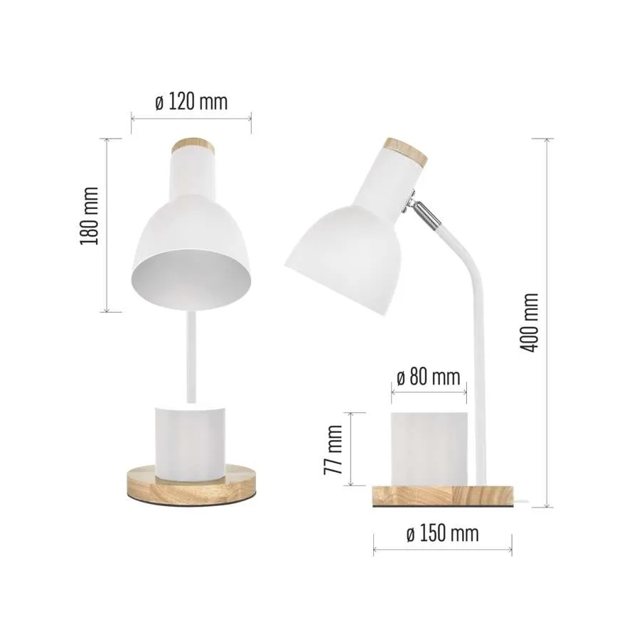 POPPY Table Lamp 1xE27/25W/230V, White