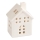 Porcelain candle house 10 cm white