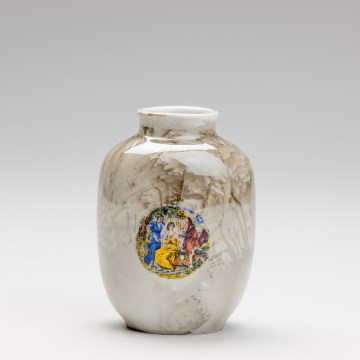 Porcelain vase 12,5x9 cm brown graces