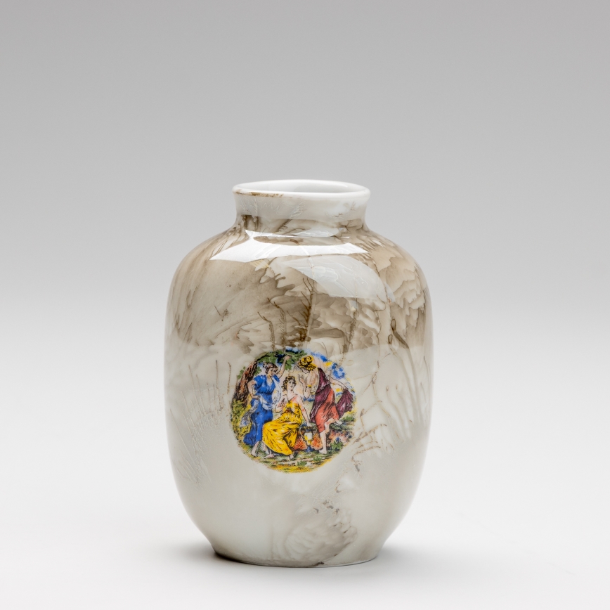 Porcelain vase 12,5x9 cm brown graces