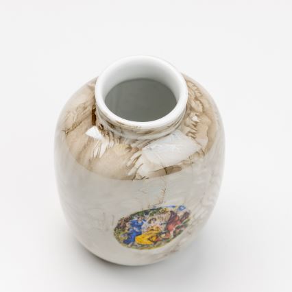 Porcelain vase 12,5x9 cm brown graces