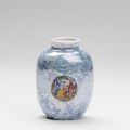 Porcelain vase 12,5x9 cm pearly blue graces
