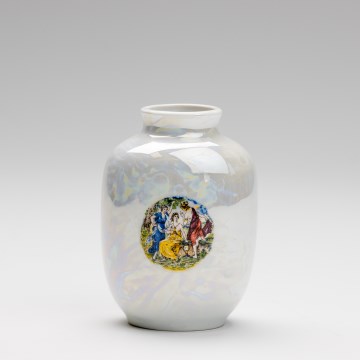 Porcelain vase 12,5x9 cm pearly white graces