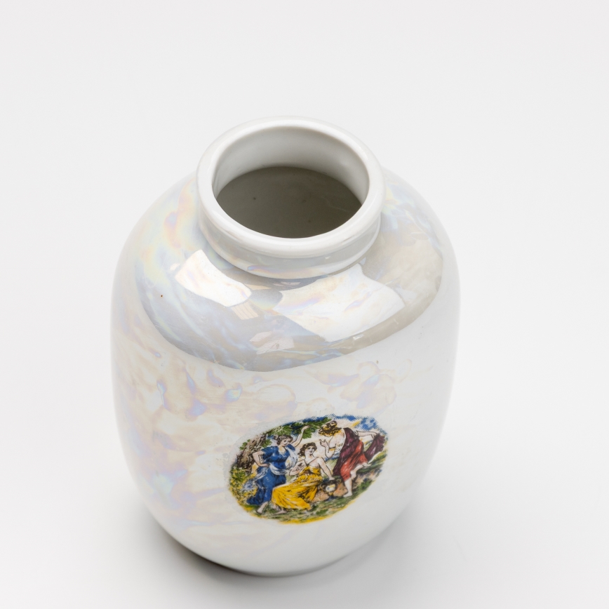 Porcelain vase 12,5x9 cm pearly white graces