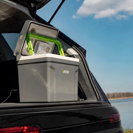 Portable car refrigerator with heating function 27 l 230V/12V/24V grey