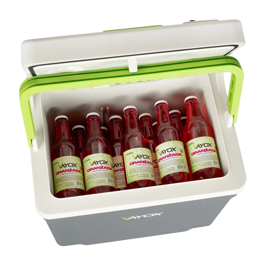 Portable car refrigerator with heating function 27 l 230V/12V/24V grey