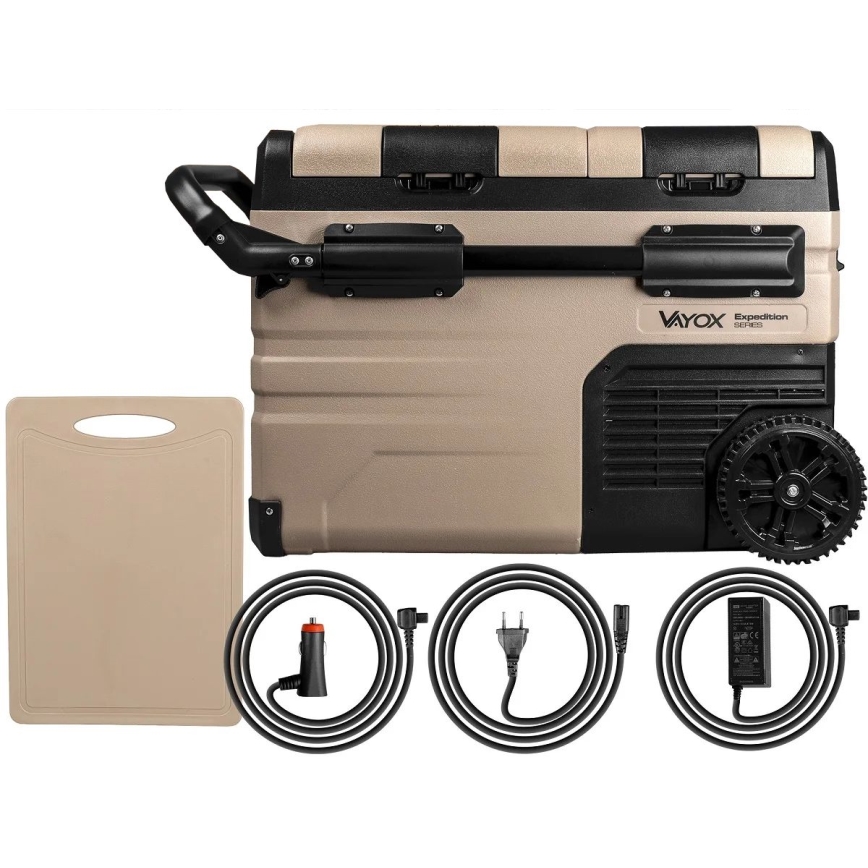 Portable car refrigerator with LCD display 39 l 230V/12V/24V brown