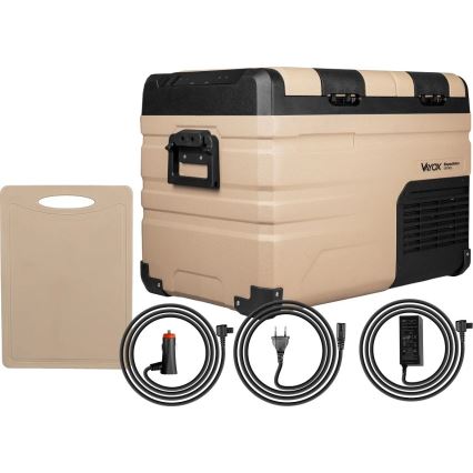 Portable car refrigerator with LCD display 39 l 230V/12V/24V brown