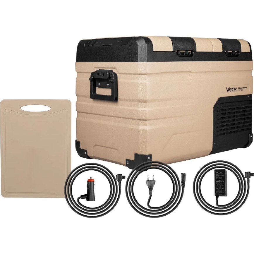 Portable car refrigerator with LCD display 39 l 230V/12V/24V brown