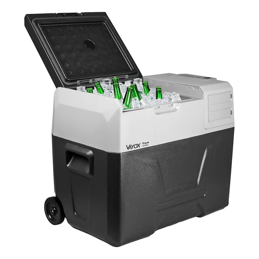 Portable car refrigerator with LCD display 40 l 230V/12V/24V black