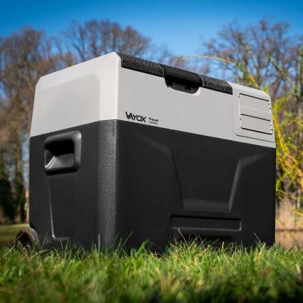 Portable car refrigerator with LCD display 40 l 230V/12V/24V black