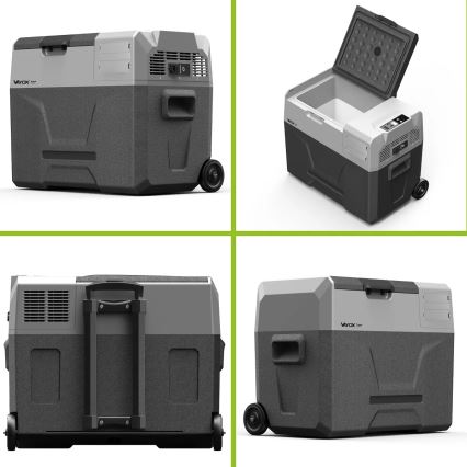 Portable car refrigerator with LCD display 40 l 230V/12V/24V black