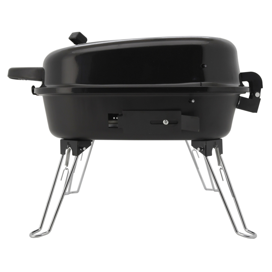Portable charcoal grill black