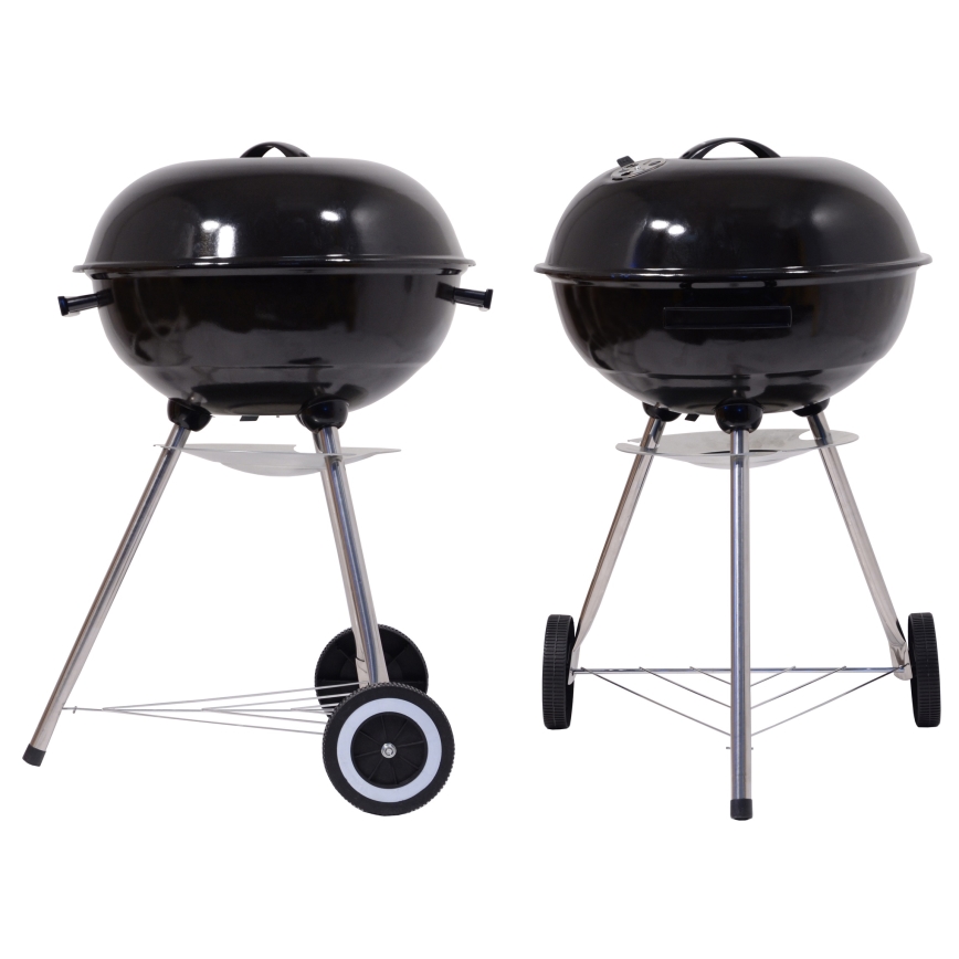Portable charcoal grill black