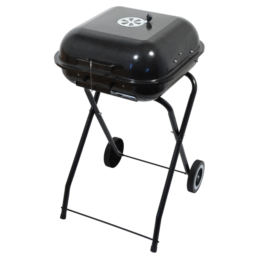 Portable charcoal grill black