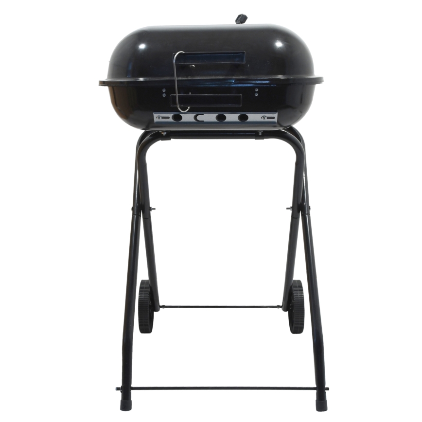 Portable charcoal grill black
