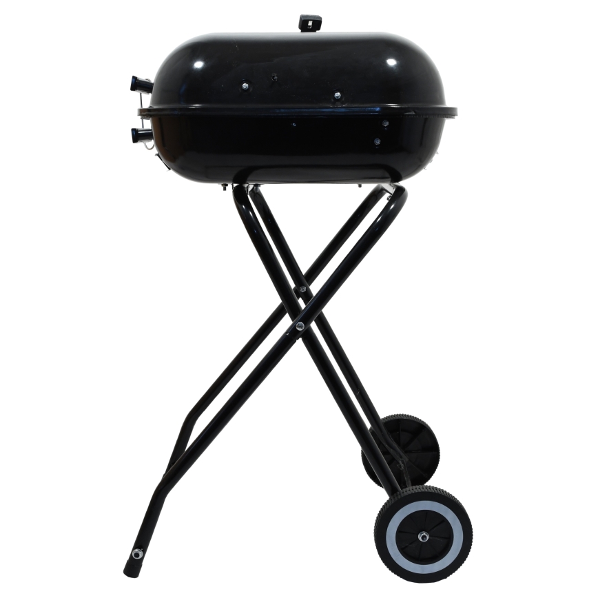 Portable charcoal grill black