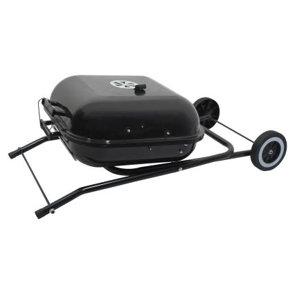 Portable charcoal grill black