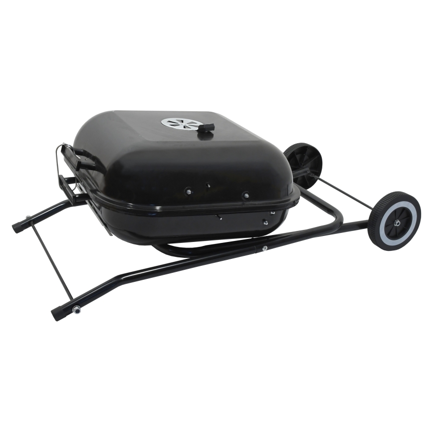 Portable charcoal grill black