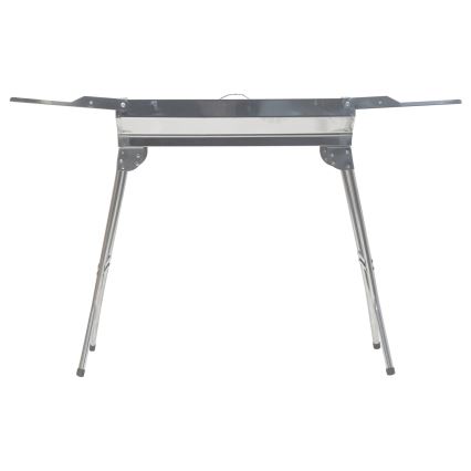 Portable charcoal grill shiny chrome