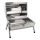 Portable charcoal grill shiny chrome