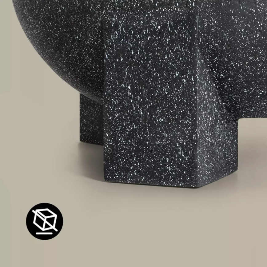 Portable Fire Pit with Grate, 74 x 30 cm — Black / Dark Granite