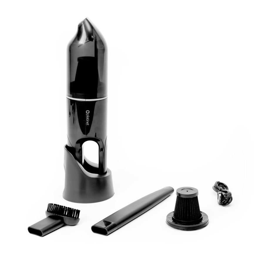 Portable rechargeable car vacuum cleaner 75W/2000 mAh black