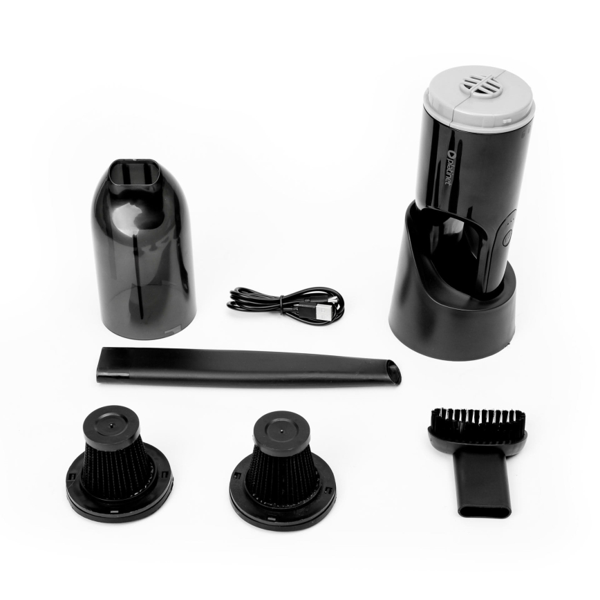 Portable rechargeable car vacuum cleaner 75W/2000 mAh black