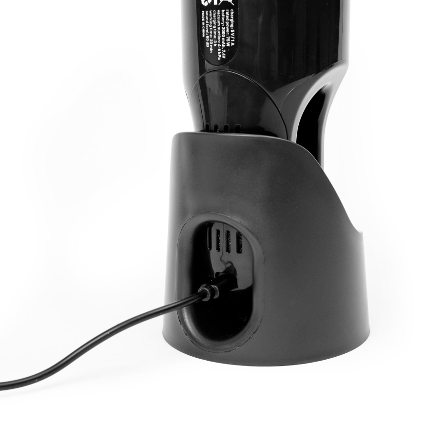 Portable rechargeable car vacuum cleaner 75W/2000 mAh black