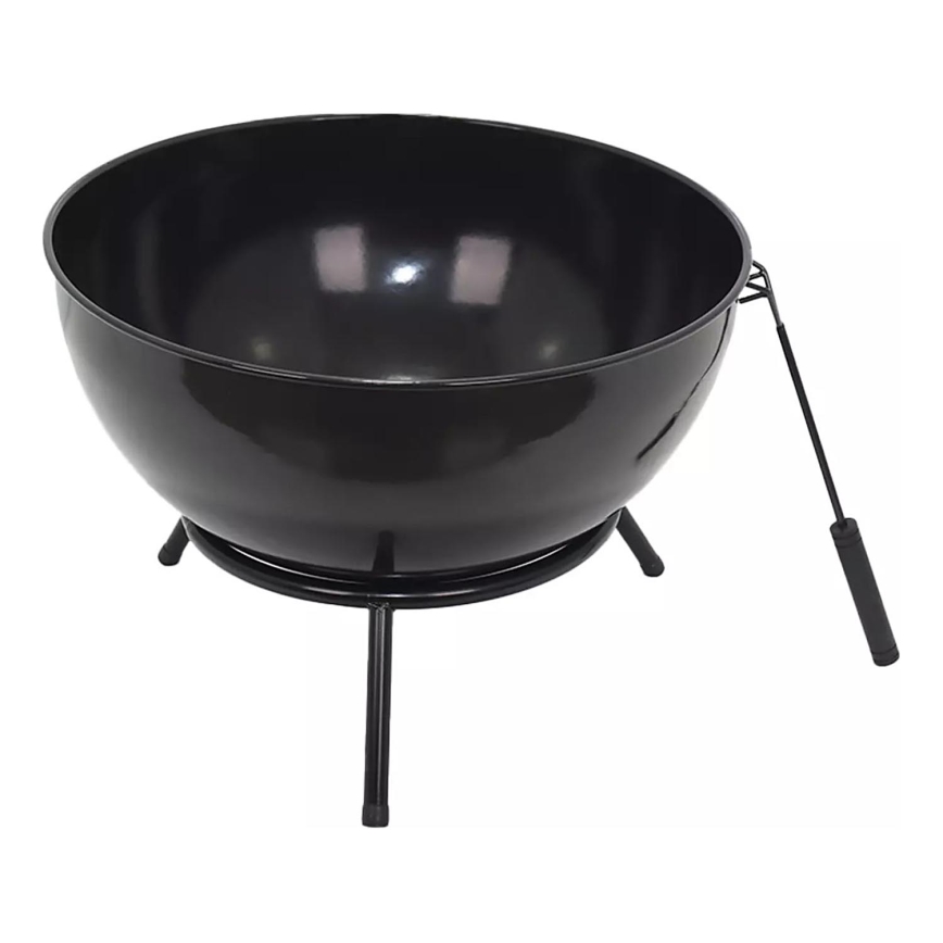 Portable Wood-Burning Fire Pit 57x30 cm Black