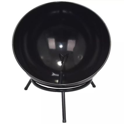 Portable Wood-Burning Fire Pit 57x30 cm Black