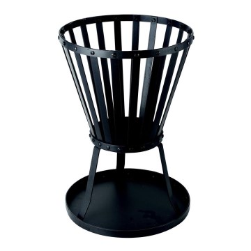 Portable wood campfire 50x35 cm black