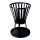 Portable wood campfire 50x35 cm black