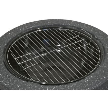 Portable wood campfire with grate anthracite