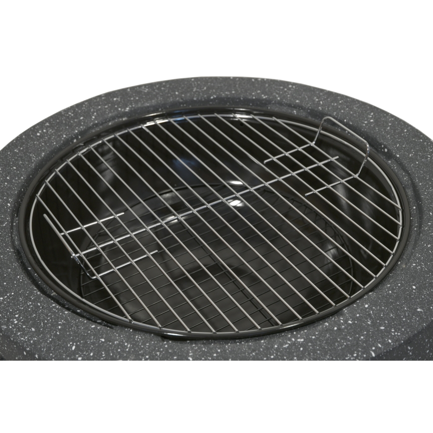 Portable wood campfire with grate anthracite