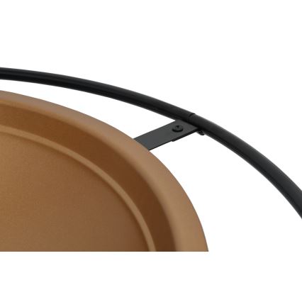 Portable wood campfire with grate black/copper