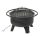 Portable wood campfire with grate black