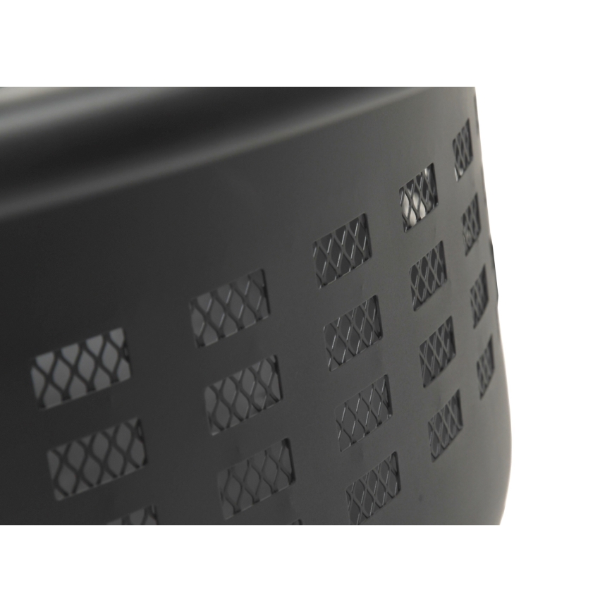 Portable wood campfire with grate black