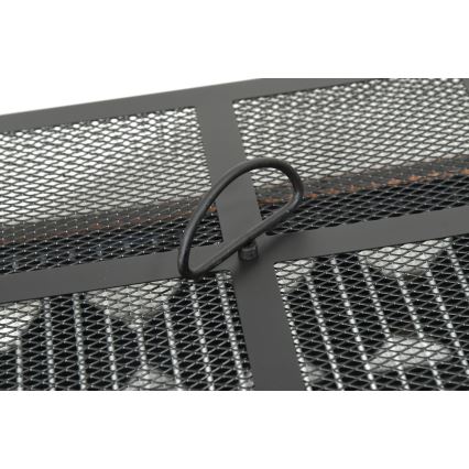 Portable wood campfire with grate black/patina