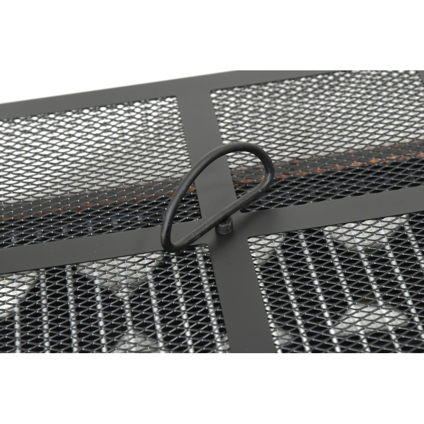 Portable wood campfire with grate black/patina