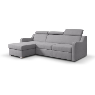 PORTO Reversible Corner Sofa Bed with Storage, Gray