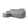 PORTO Reversible Corner Sofa Bed with Storage, Gray