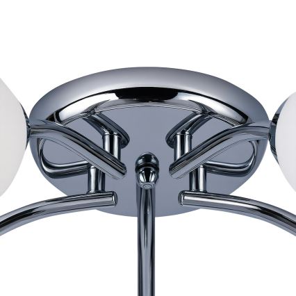 PORTOS Flush-Mount Chandelier, 5×E14/10W/230V, Polished Chrome