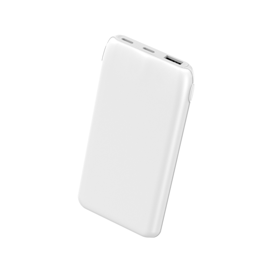 Power Bank 10000 mAh 10W Power Delivery 2xUSB-C + 1xUSB-A white