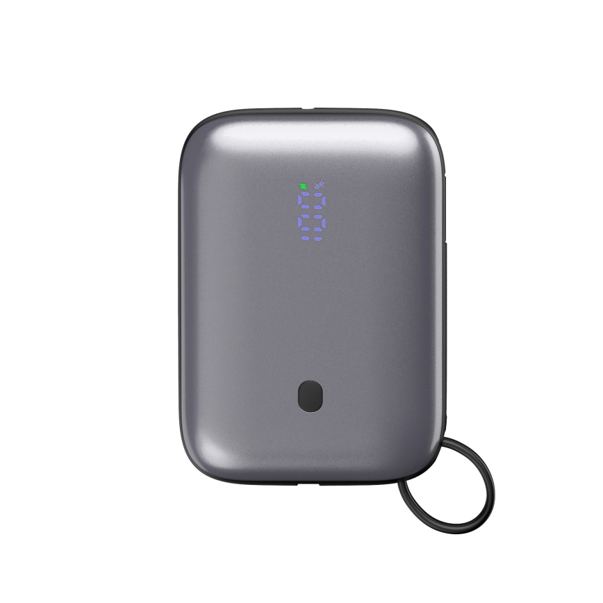 Power Bank 10000 mAh 20W Power Delivery Compact with built-in retractable USB-C cable 1m black