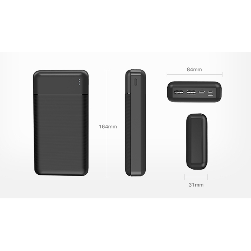 Power Bank 30000 mAh 3,7V black