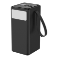 Power Bank 60000 mAh 65W Power Delivery 4xUSB-A + 2xUSB-C with LED flashlight and USB-C cable 1m black