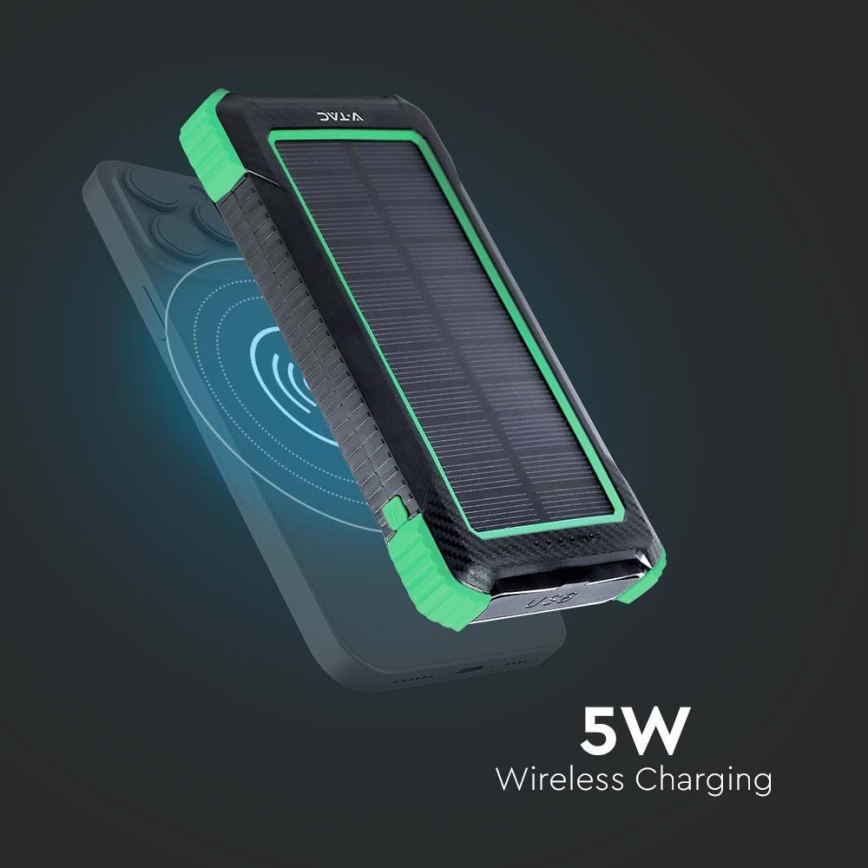 Power Bank solar Power Delivery 10000mAh/10W/5V black